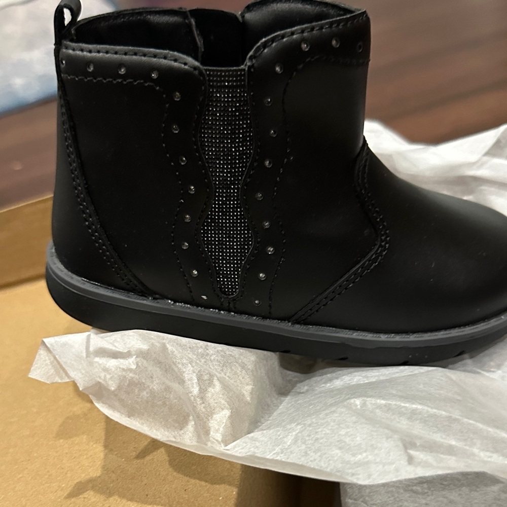 Stride Rite Black Kids Boots